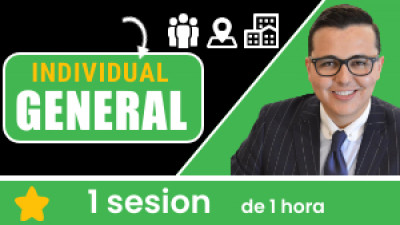 Individual GENERAL: Incluye 1 sesión de 1 hora. Tu eres libre de escoger el tema, la fecha, hora, ciudad y domicilio.